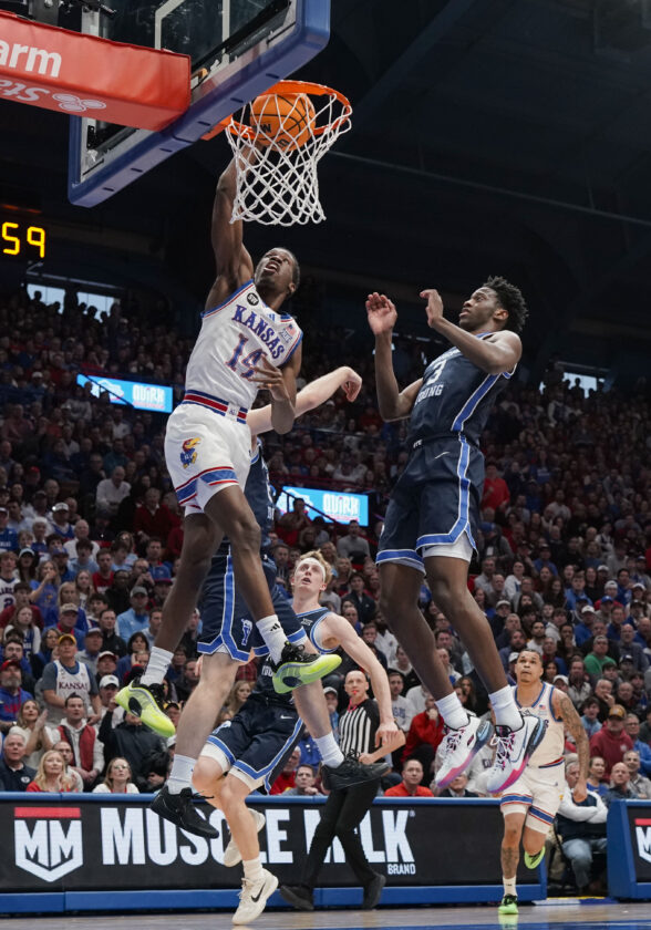 Photo Gallery: Kansas holds on to beat BYU, 90-82